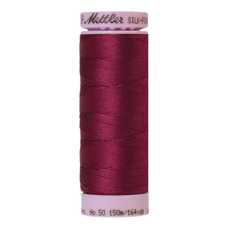 Mettler Silk-finish Cotton 50, #0157 SANGRIA 150m Thread (Old Colour #0958)