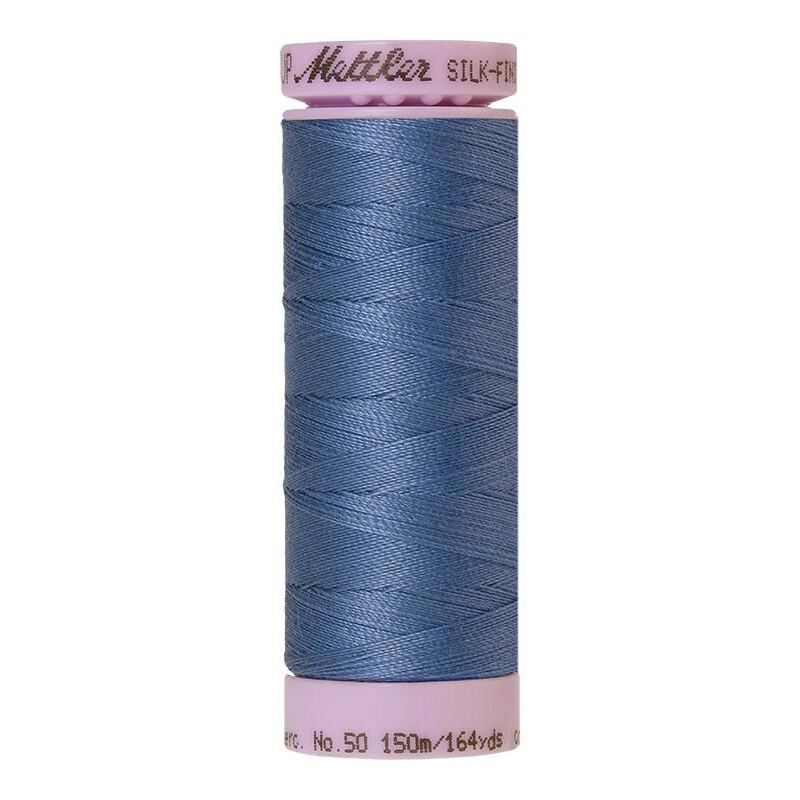 Mettler Silk-finish Cotton 50, #0351 SMOKY BLUE 150m Thread (Old Colour #0789)