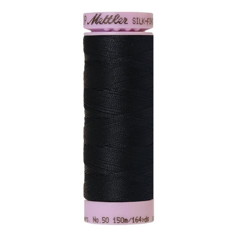 Mettler Silk-finish Cotton 50, #0821 DARKEST BLUE 150m Thread (Old Colour #0558)