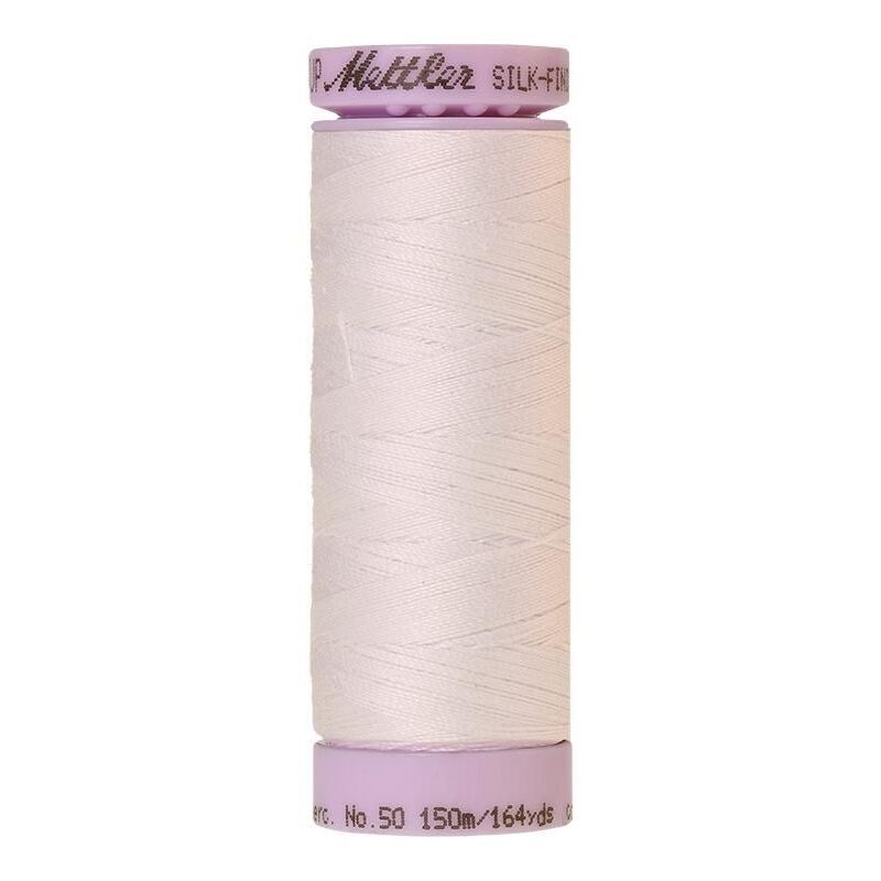 Mettler Silk-finish Cotton 50, #2000 WHITE 150m Thread (Old Colour #0002)