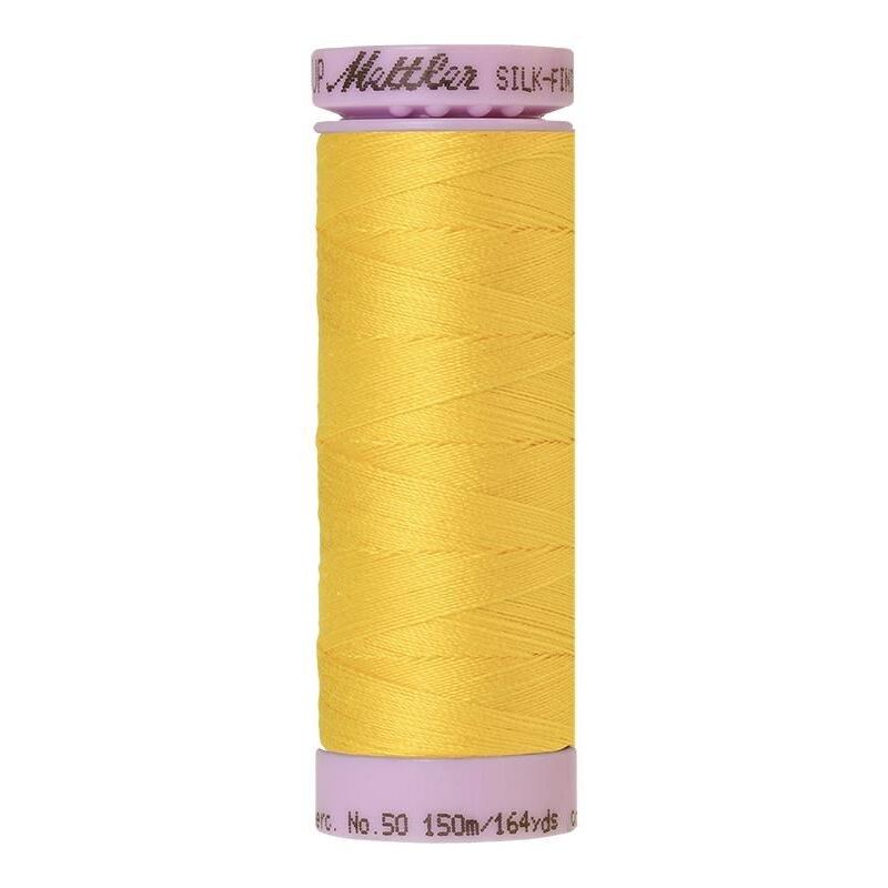 Mettler Silk-finish Cotton 50, #2263 VIBRANT YELLOW 150m Thread