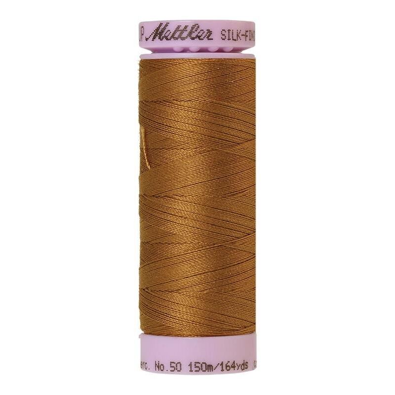 Mettler Silk-finish Cotton 50, #3514 BRONZE BROWN 150m Thread (Old Colour #0518)