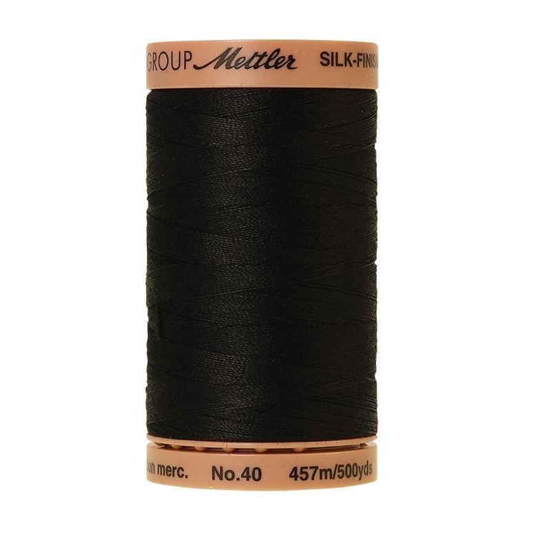 Mettler Silk-finish Cotton 40, #4000 BLACK 457m Thread