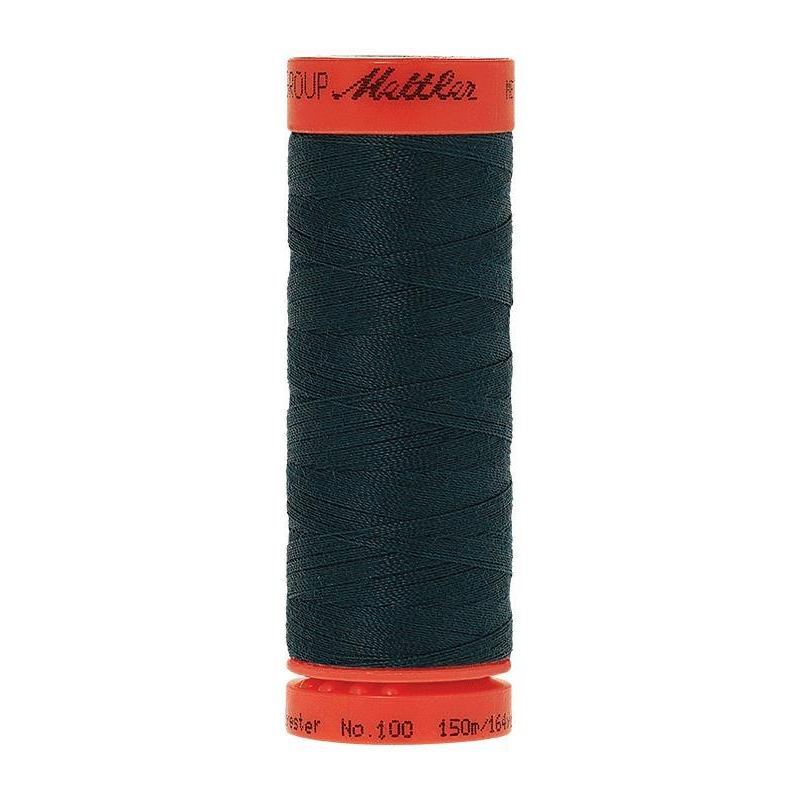 Mettler Metrosene 100, #0763 DARK GREENISH BLUE 150m Corespun Polyester Thread