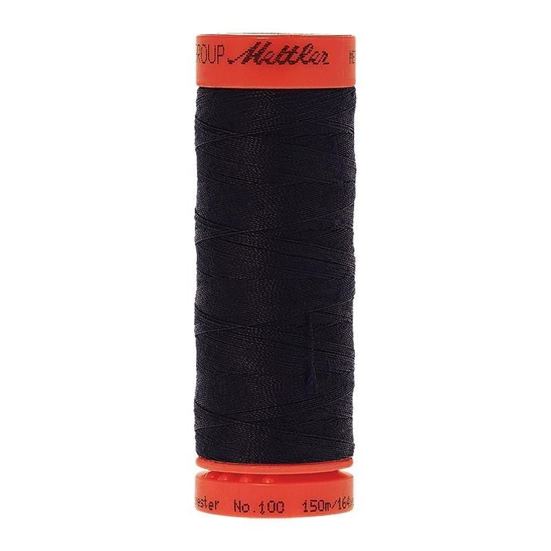 Mettler Metrosene 100, #0821 DARKEST BLUE 150m Corespun Polyester Thread