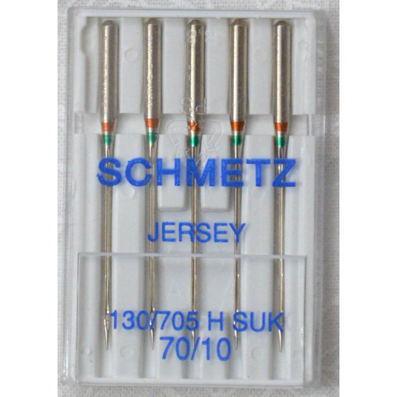 Schmetz JERSEY Ballpoint Machine Needles, Size 70 / 10, Pack of 5 Needles