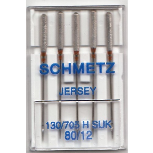 Schmetz Sewing Machine Needles, JERSEY Ballpoint Size 80/12, Pack of 5 Needles