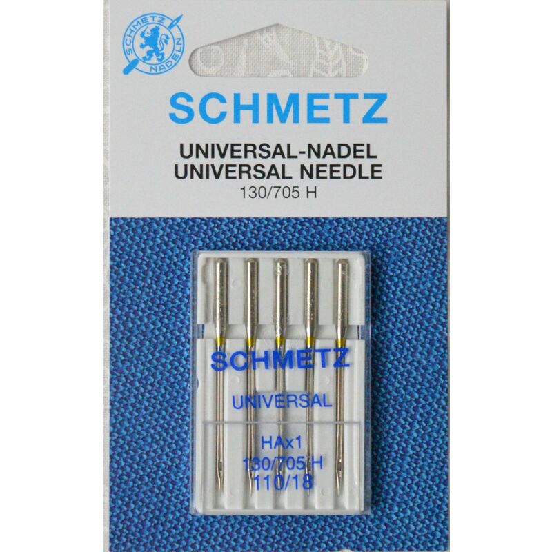 Schmetz Universal Machine Needles, Size 110 / 18, Pack of 5 Needles