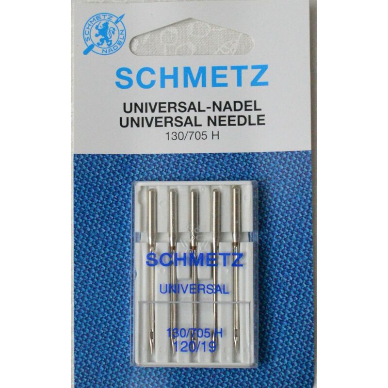Schmetz Universal Machine Needles, Size 120 / 19, Pack of 5 Needles