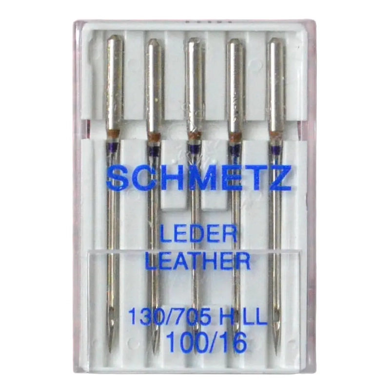 Schmetz Sewing Machine Needles, LEATHER Size 80 / 12, Pack of 5 Needles, 130/705H-J System