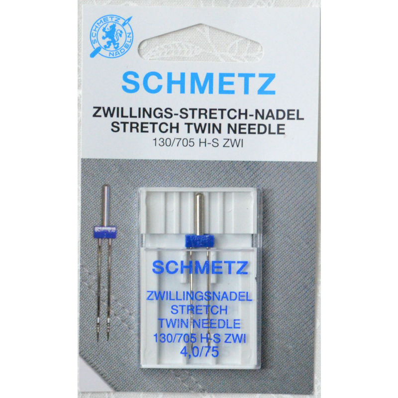 Schmetz Sewing Machine Needle, TWIN STRETCH Size 75 4.0mm, 1 Needle, System 130/705H