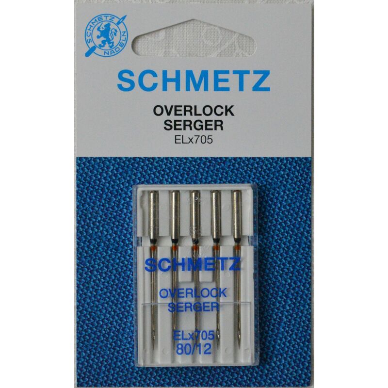 Schmetz Machine Needle OVERLOCKER ELx705, Packet Of 5 Needles Size 80/12
