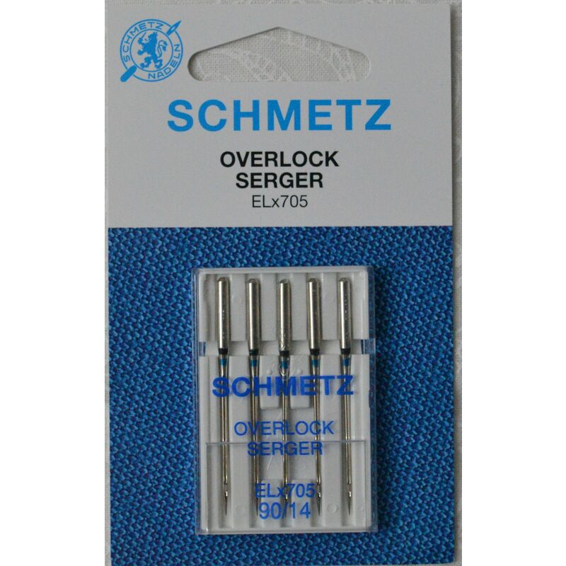 Schmetz Machine Needle OVERLOCKER ELx705, Packet Of 5 Needles Size 90/14