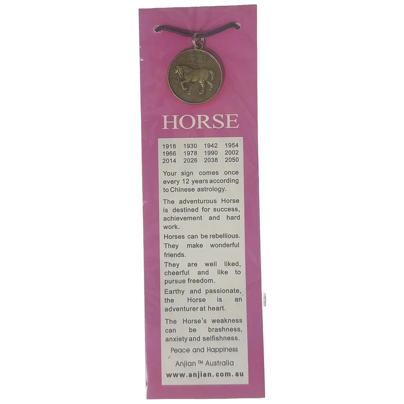 Year Of The Horse Pendant, 26mm Round