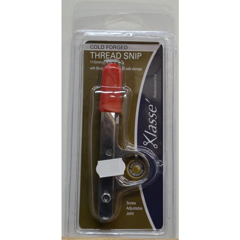 Klasse Cold Forged Thread Snips, 110mm, 4 1/2", Fine Sharp Points