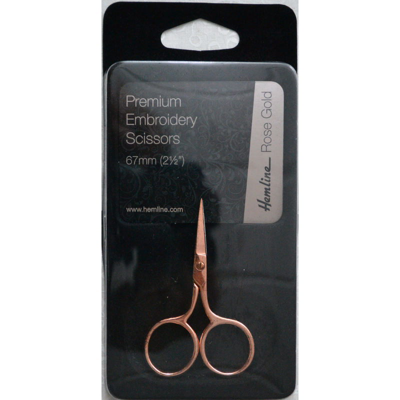 Hemline 67mm (2 1/2") Rose Gold Premium Embroidery Scissors