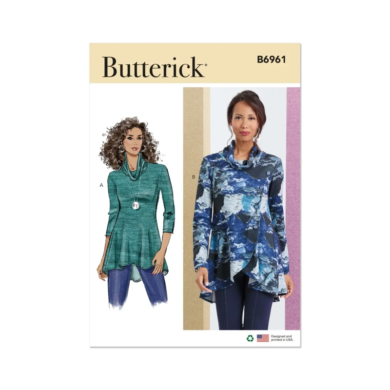 Women’s Knit Tops Sizes 4-12, Butterick Sewing Pattern 6961d5