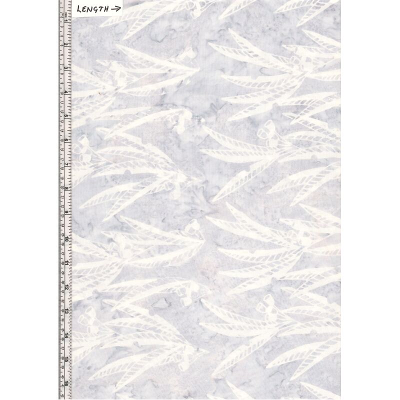 BA108-717 Gum Leaves, Deluxe Batik Quilt Backing Fabric 275cm Wide Per Metre