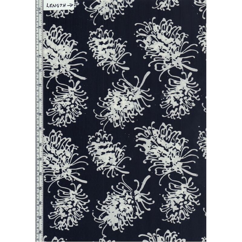 BA108-851 Black, Deluxe Batik Quilt Backing Fabric 275cm Wide Per Metre