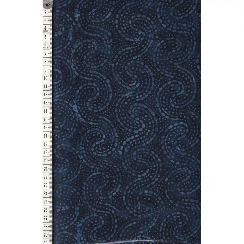 BLUE by Batik Australia #1127, Batik Cotton Fabric 110cm Wide