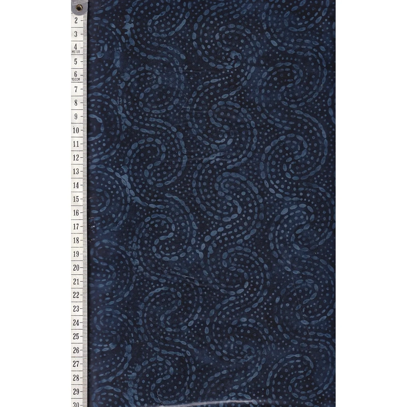 BLUE by Batik Australia #1127, Batik Cotton Fabric 110cm Wide