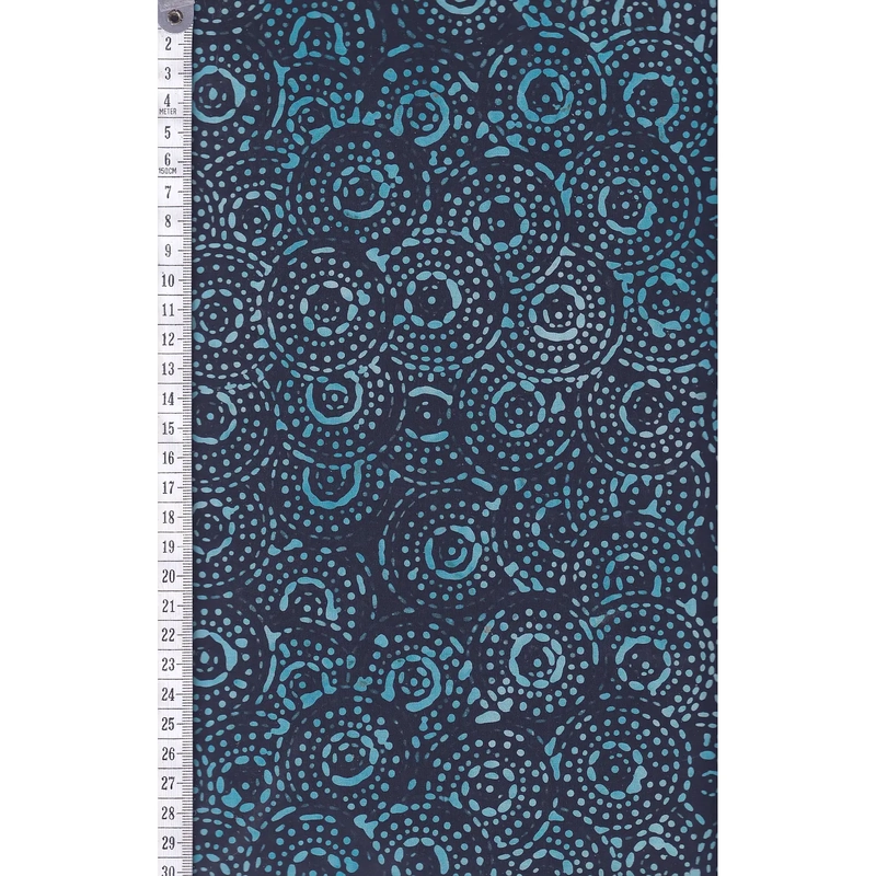BLUE by Batik Australia #1133, Batik Cotton Fabric 110cm Wide