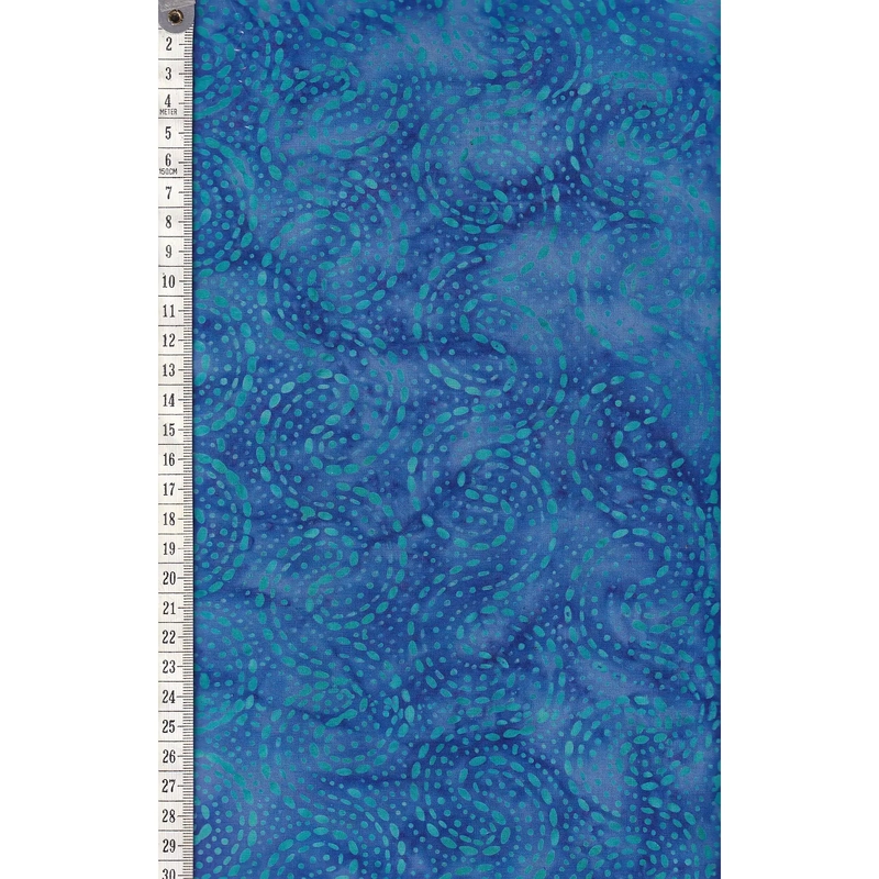 BLUE by Batik Australia #1143, Batik Cotton Fabric 110cm Wide