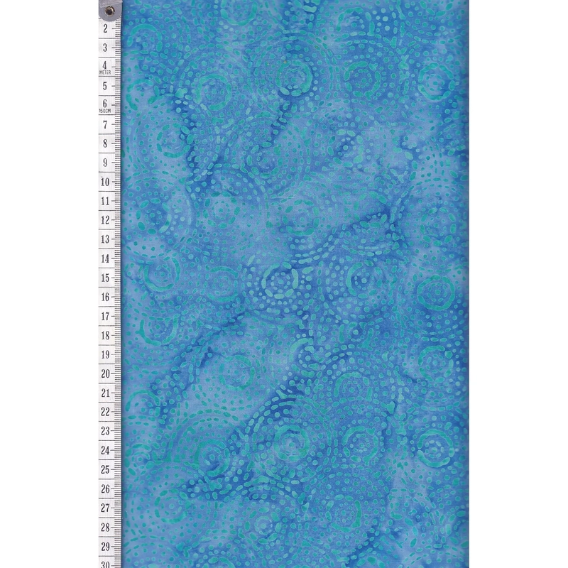BLUE by Batik Australia #1144, Batik Cotton Fabric 110cm Wide