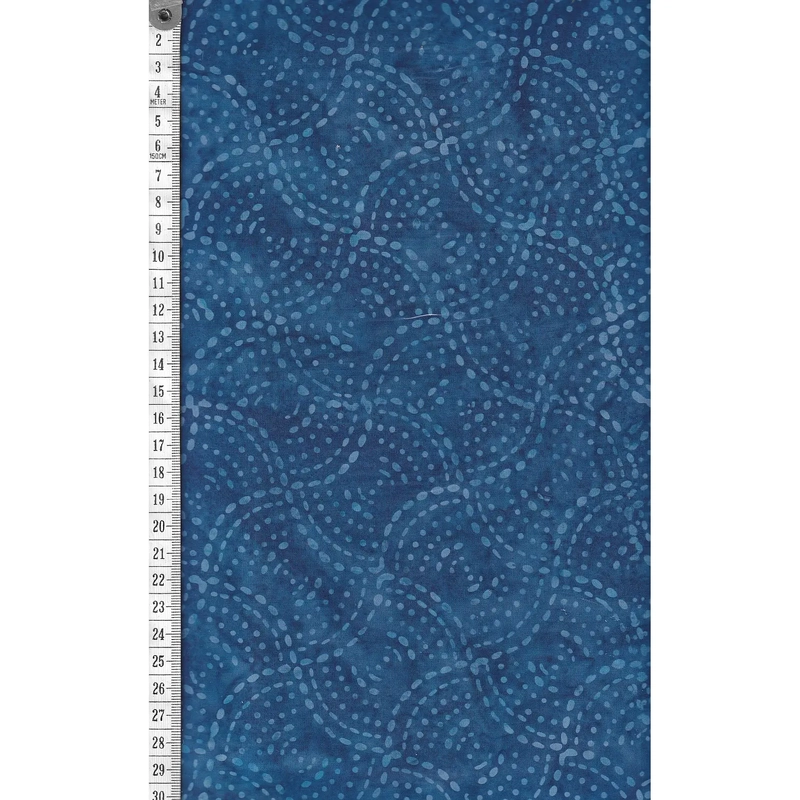 BLUE by Batik Australia #1153, Batik Cotton Fabric 110cm Wide