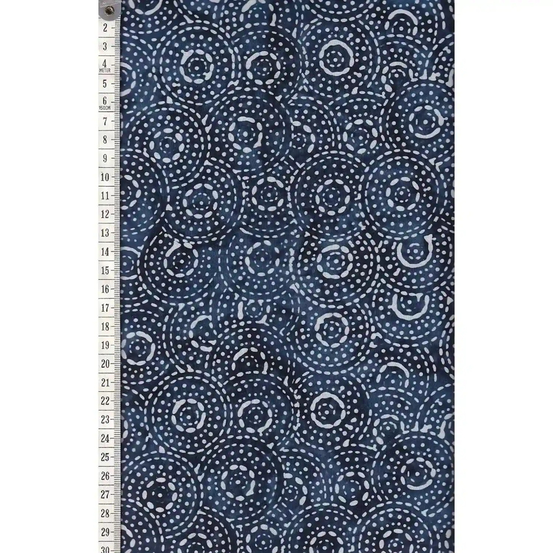 BLUE by Batik Australia #1156, Batik Cotton Fabric 110cm Wide
