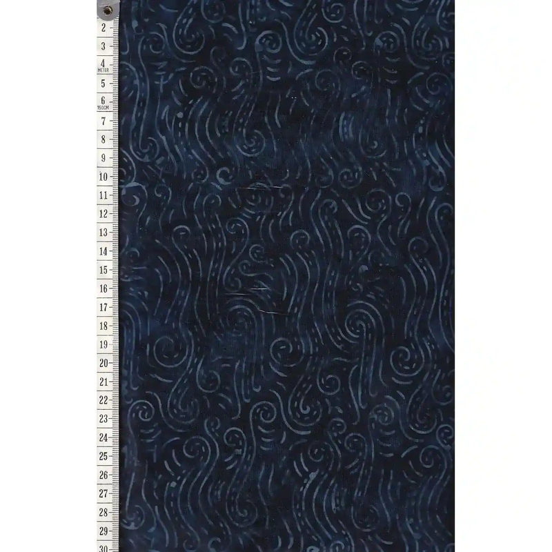 BLUE by Batik Australia #1157, Batik Cotton Fabric 110cm Wide