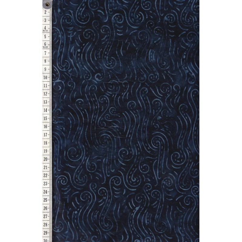 BLUE by Batik Australia #1157, Batik Cotton Fabric 110cm Wide