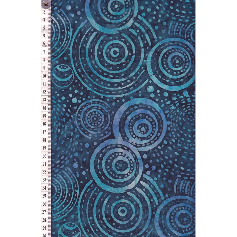 BLUE by Batik Australia #1158, Batik Cotton Fabric 110cm Wide