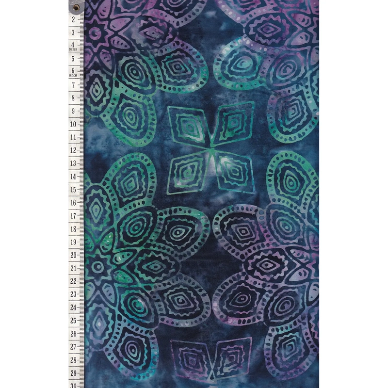 BRIGHT MANDALA #1217 by Batik Australia 110cm Wide Cotton Fabric
