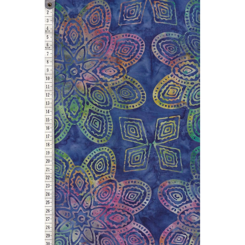 BRIGHT MANDALA #1247 by Batik Australia 110cm Wide Cotton Fabric