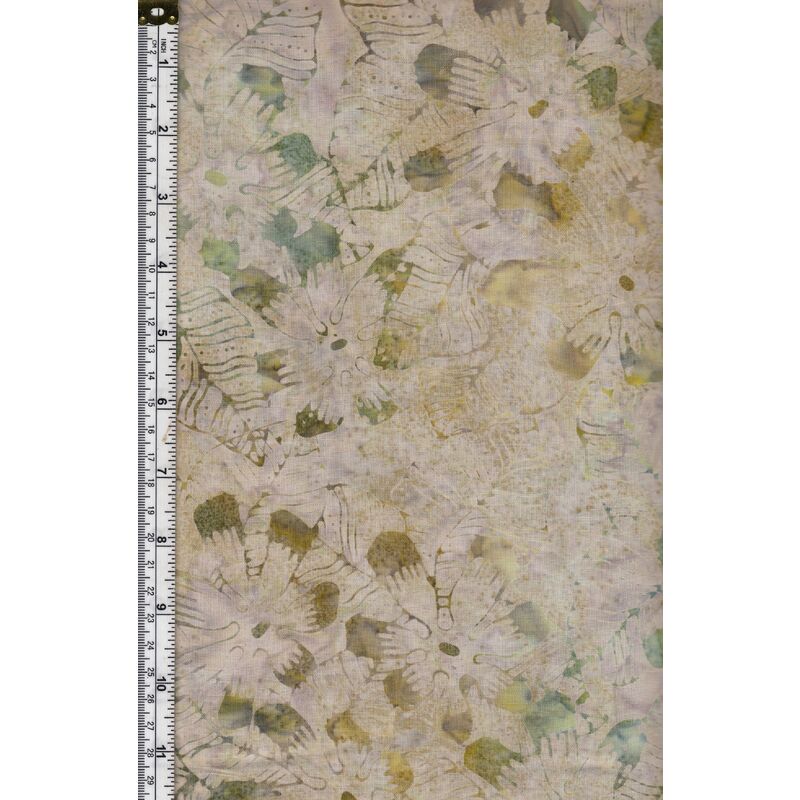 Batik Australia Fabric BA45-19 Floral, 110cm Wide Per 50cm (1/2 Metre)