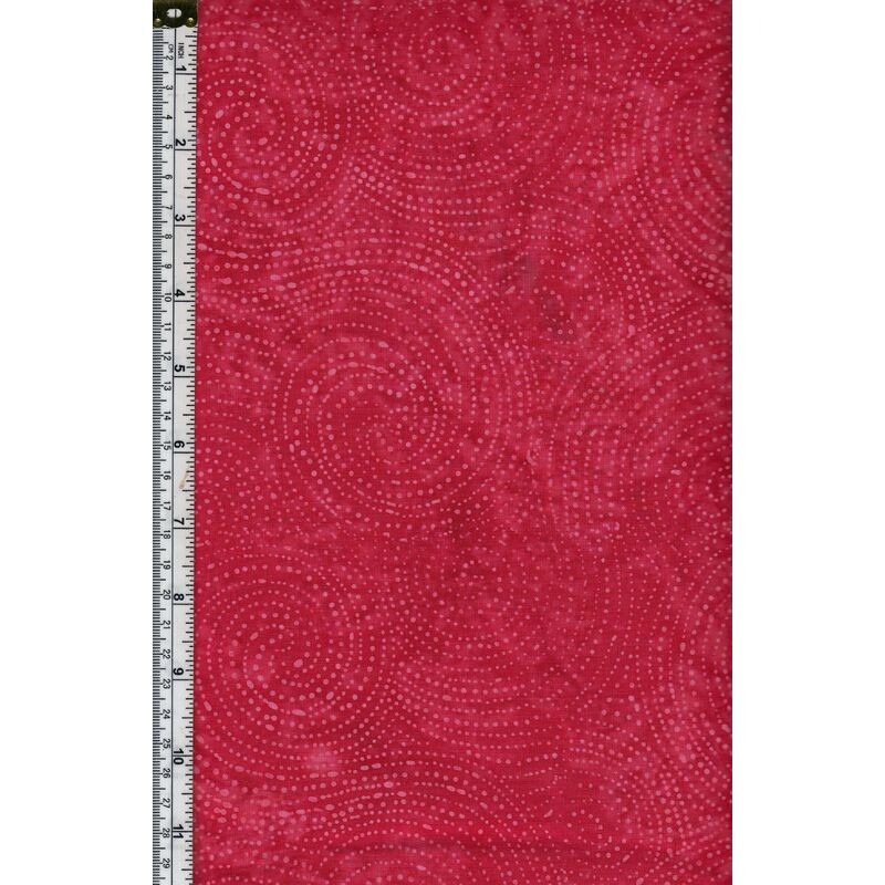Batik Australia BA45-270 Swirl Dots Red 110cm Wide Cotton Fabric