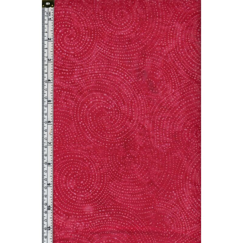 Batik Australia BA45-270 Swirl Dots Red, 110cm Wide Per 50cm (1/2 Metre)