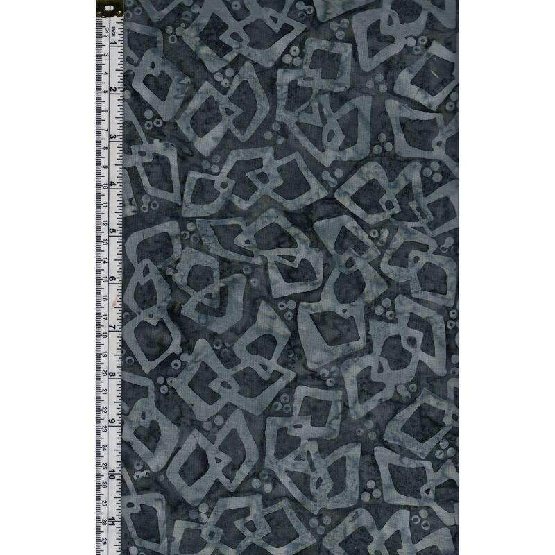 Batik Australia BA45-310 Square Links Grey, 110cm Wide Cotton Fabric