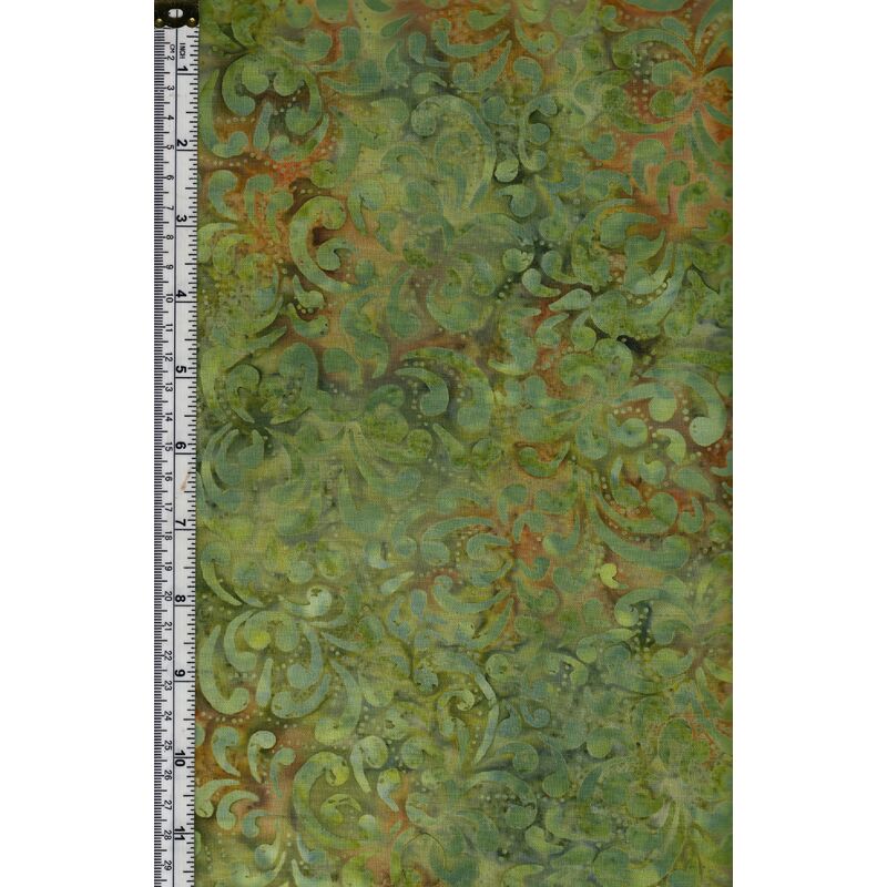 Batik Australia BA45-320 Green, 110cm Wide Per 50cm (1/2 Metre)