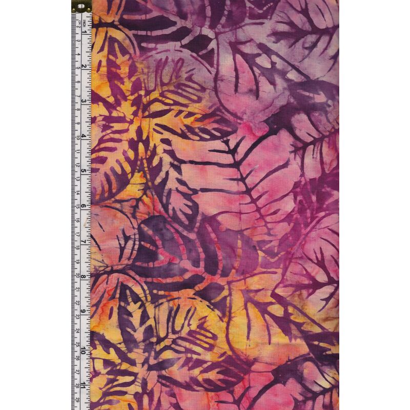 Batik Australia BA45-358 Large Leaf 110cm Wide Cotton Fabric