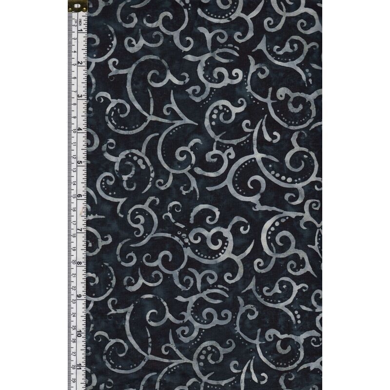 Batik Australia Fabric BA45-40 Charcoal, 110cm Wide Per 50cm (1/2 Metre)