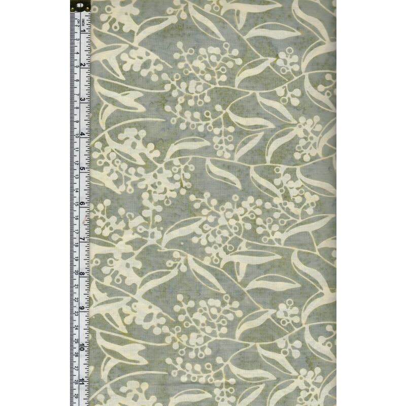 Batik Australia BA45-412 Wattle Grey Green 110cm Wide Cotton Fabric