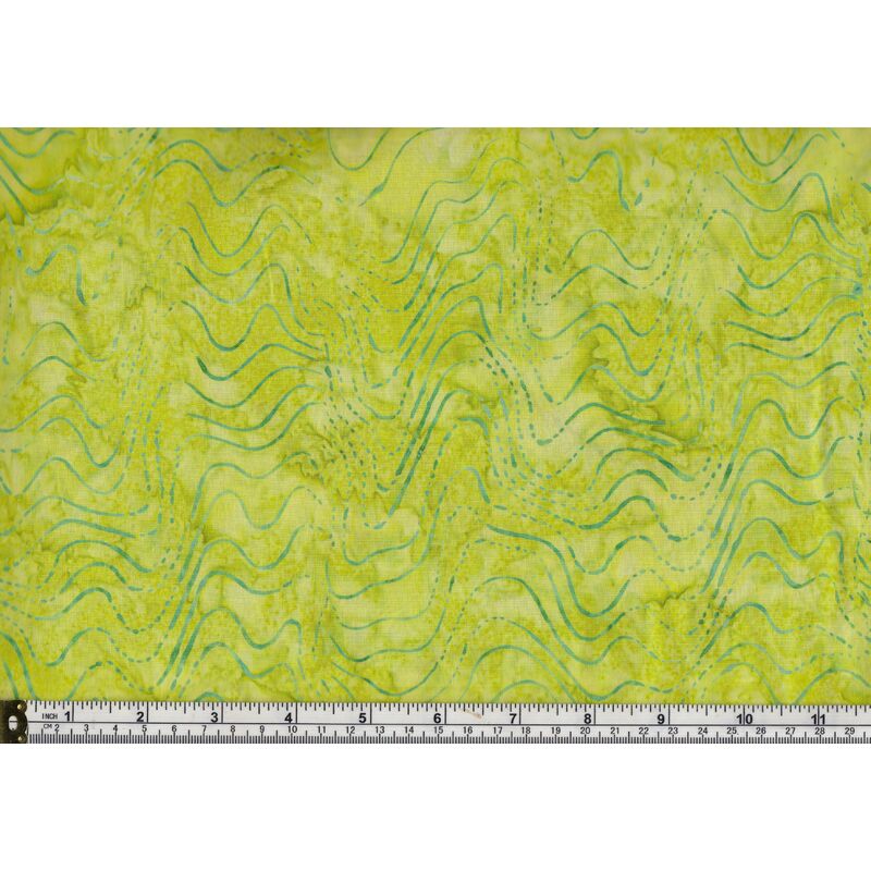 Batik Australia BA45-418 Wavey Lime 110cm Wide Cotton Fabric