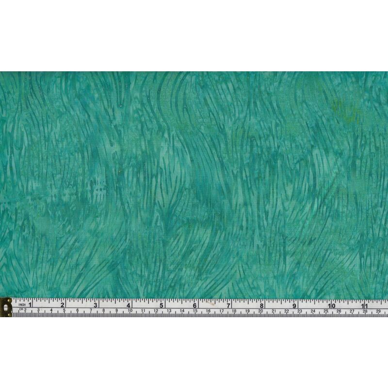 Batik Australia Designers Palette BA45-421 Green Waves 110cm Wide Cotton Fabric