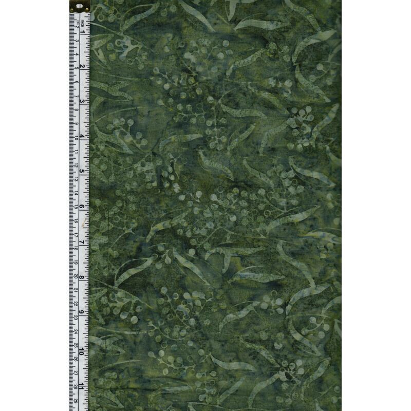 Batik Australia BA45-422 Wattle Dark Green 110cm Wide Cotton Fabric