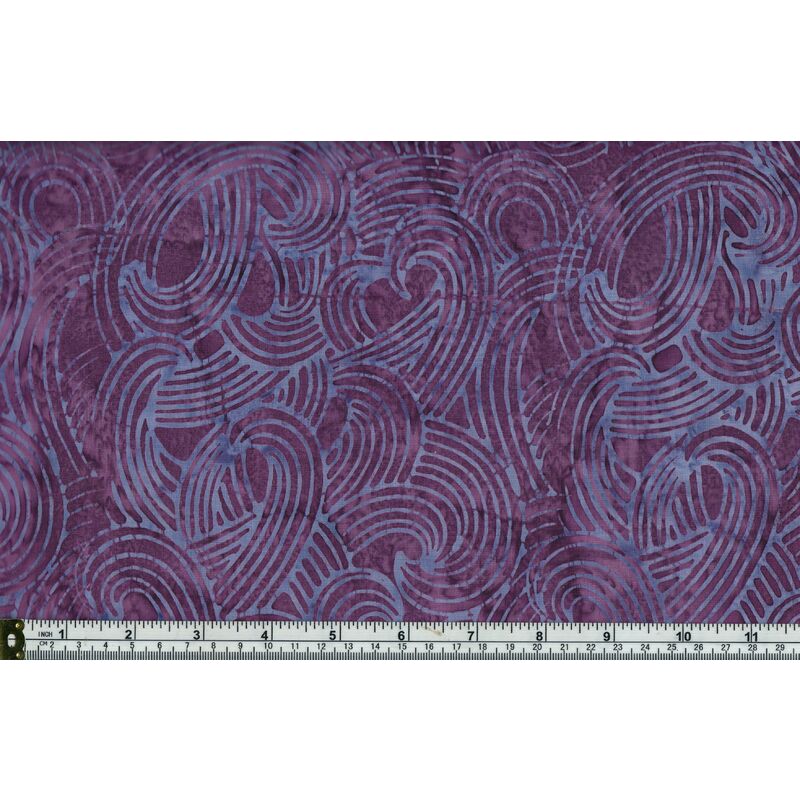 Batik Australia Designers Palette BA45-429 Purple Waves 110cm Wide Cotton Fabric