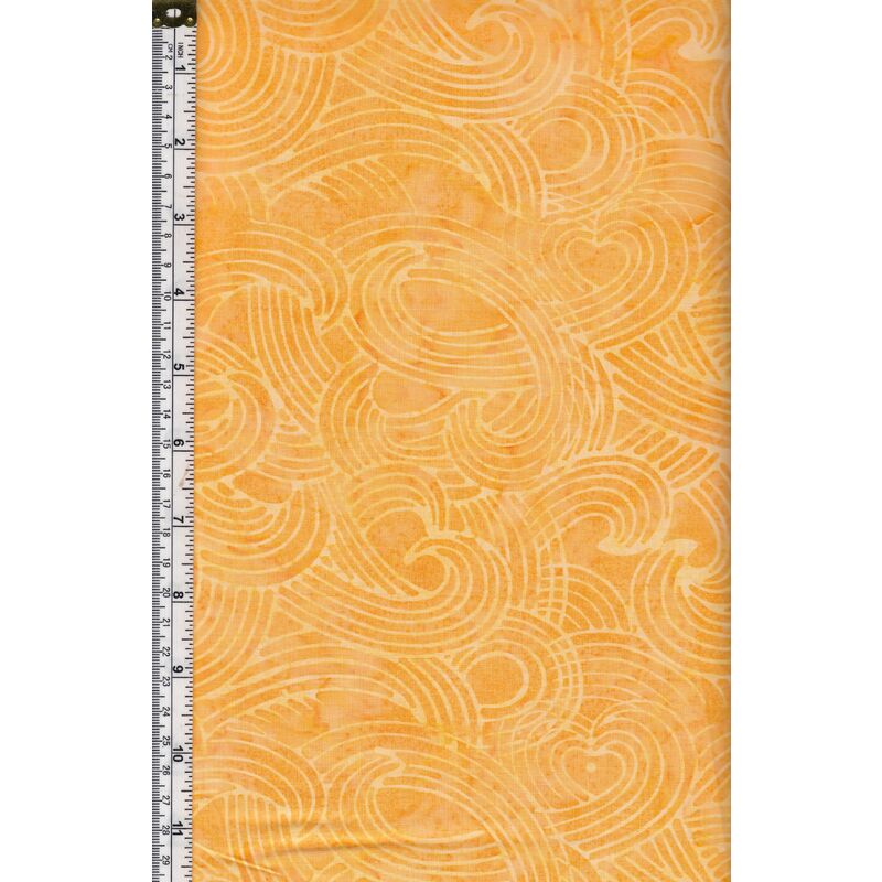 Batik Australia Fabric BA45-439 Wavy Lines Orange 110cm Wide Cotton Fabric