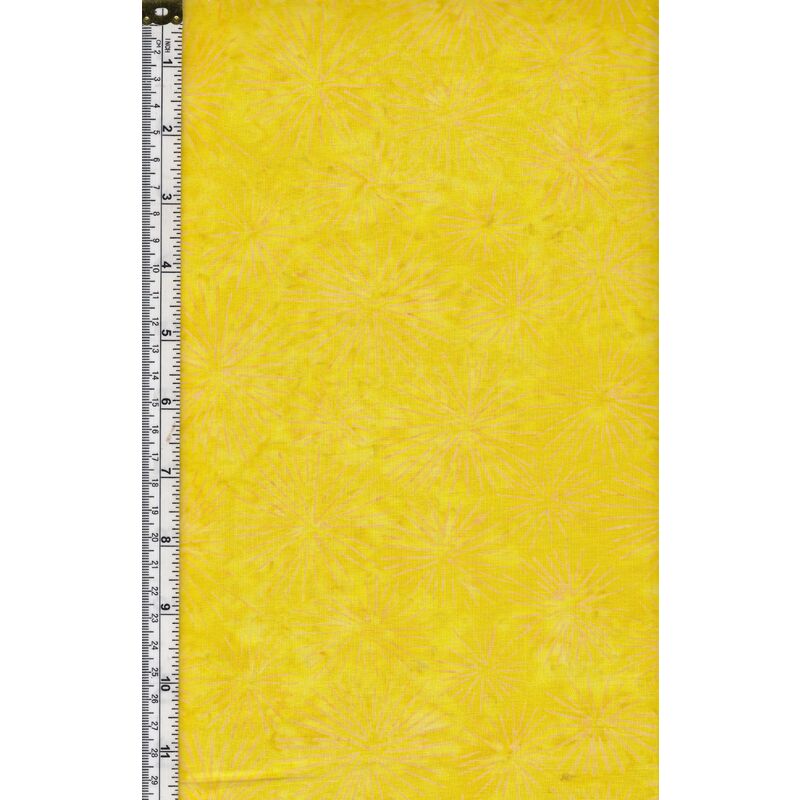 Batik Australia BA45-440 Yellow Burst, 110cm Wide Per 50cm (1/2 Metre)
