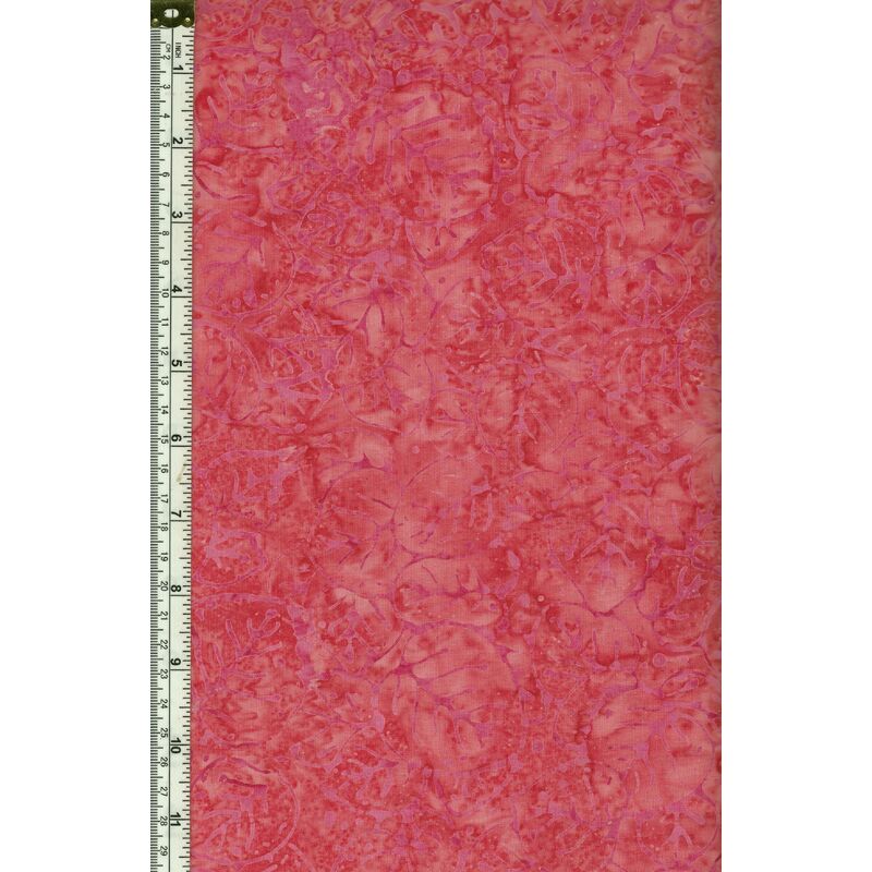Batik Australia Fabric BA45-447 Peachy Red, 110cm Wide Per 50cm (1/2 Metre)